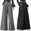 New Women's High Waist Wide Leg Pants Fashion Elegant Party Wide Flared Pants