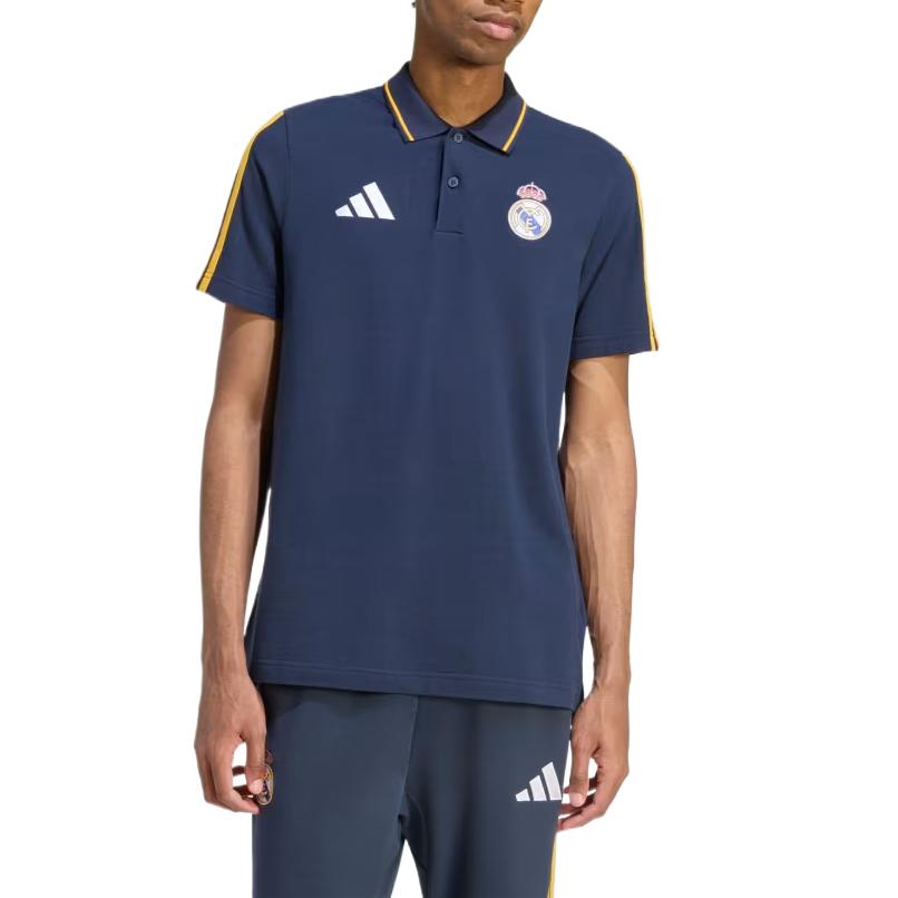 adidas Реал Мадрид Сезон 26/27 La Liga DNA Поло с коротким рукавом Однотонная Футбольная футболка Версия для фанатов Мужская футболка KG5363