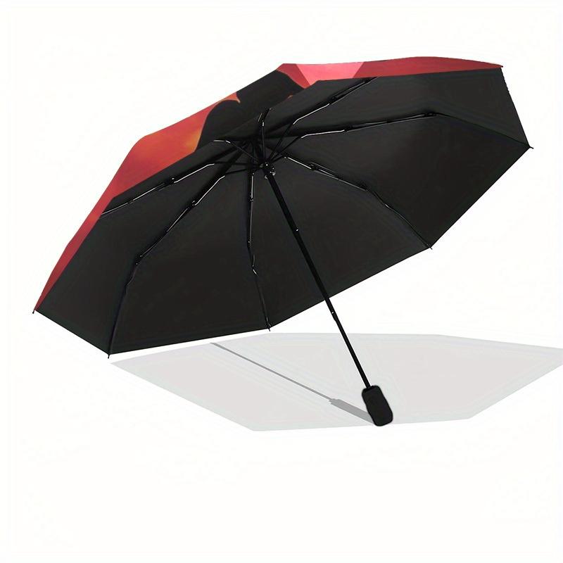 1pc Motorcycle Sunset Themed High-quality Umbrella,Automatic Opening and Closing Umbrella,Multi-functional Umbrella G0811055