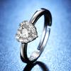 Simulation Moissanite Ring, Women's Heart-shaped Love Engagement Ring, Simple Fashion Luxury Diamond Ring