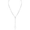 Cross Rosary Necklaces for Women,  Virgin Mary Pendant Cruz Necklace, Stainless Steel Christ Jewelry
