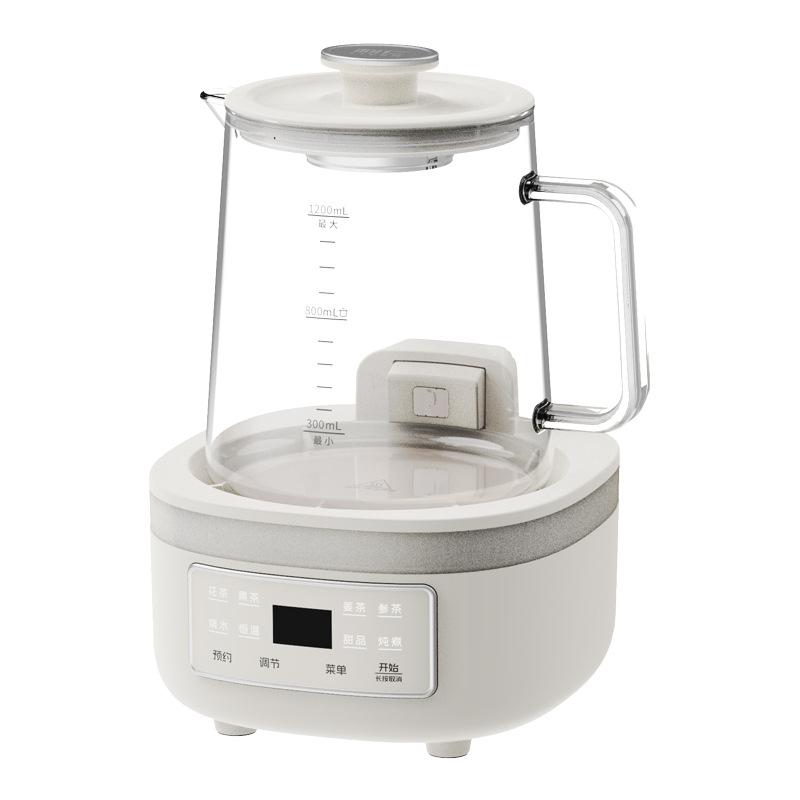 Liren [Full Glass] Home Office Tea Making, Stewing, Multi functional Water Pot for Health Preservation