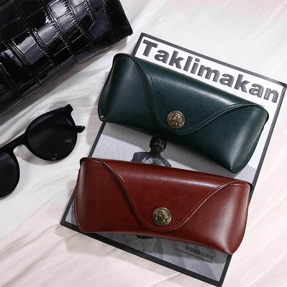 Glasses Box Male Eyewear Protector Case Sunglasses Pouch Eye Glasses Holder Leather Glasses Case