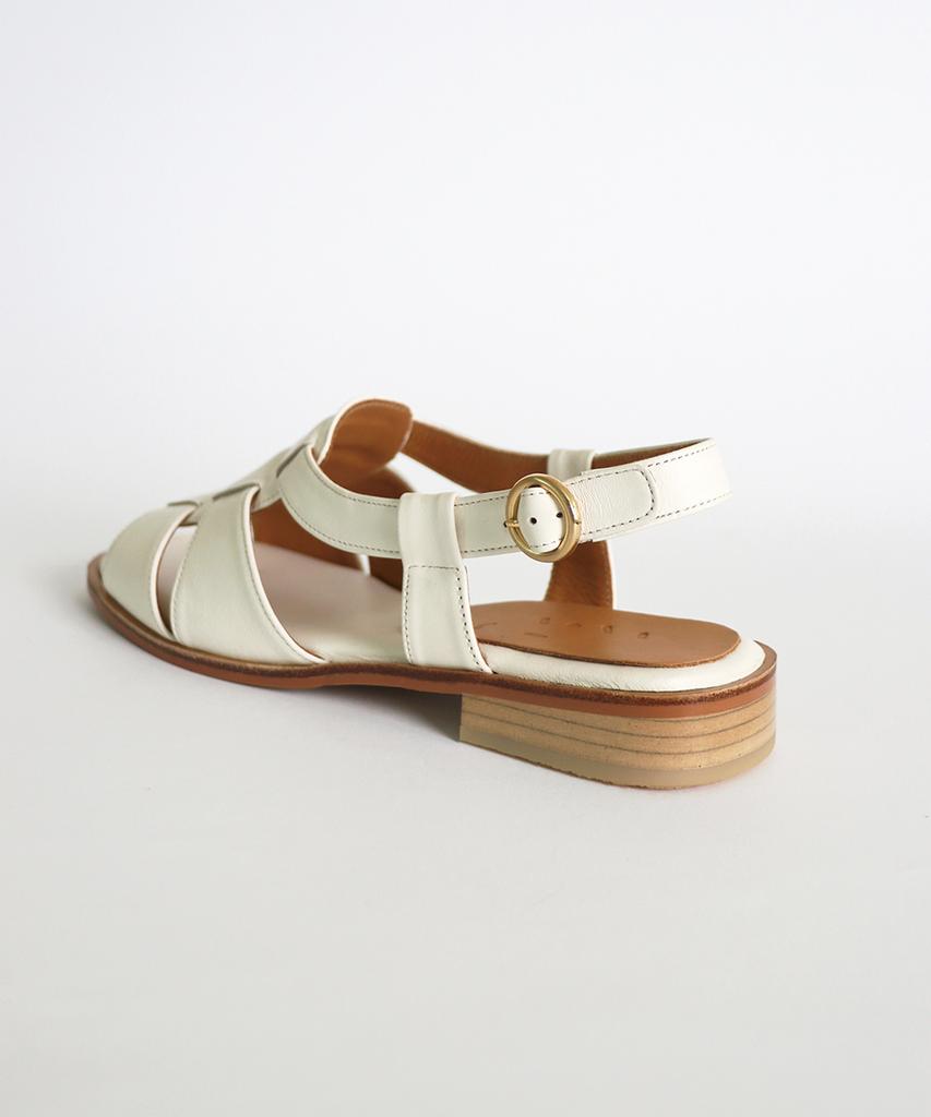 Heenn Open-Toe Fisherman Sandals. Cream