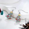 Women Christmas Tree Drop Earrings Multicolor Cubic Zirconia Festive Xmas Holiday Party Jewelry Christmas Gift for Lady earrings
