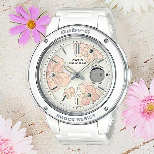 Casio ELEGAN Series Women's Quartz Digital Wrist Watch - White / Black / Pink BGA-150EF-7BJF BGA-150FL-1AJF BGA-150FL-7AJF BGA-150EF-4BJF
