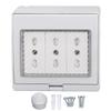 Waterproof Wall Socket IP55 Dustproof Flame Retardant Housing 3 Port Wall Outlet for Outdoor