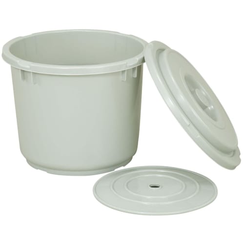 Контейнер для солений TONBO Shinki Gosei с крышкой, 30 дюймов, серый, диаметр 42 см x высота 35 см, сделано в Японии