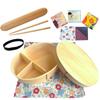 В сертифицированном SGS Сохранить Magewappa Bento Box Wappa 700 мл Белый Японский Furoshiki Полный набор Kohare Mini Bouquet Красный [Производство на фабрике]