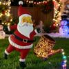 Lawn Decorative Light Solar Santa Claus Watering Can LED Light Solar Powered Outdoor Waterproof Christmas Pathway Decoration