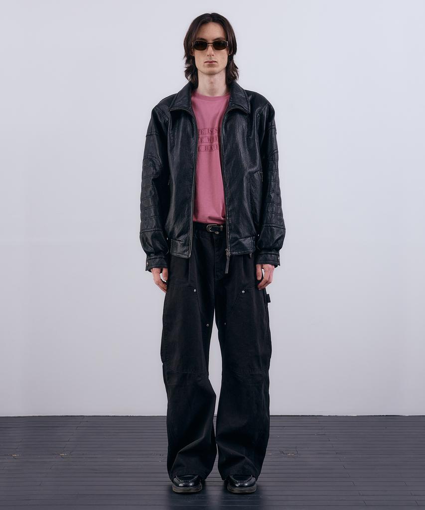 NUAKLE (M) Curve Utility Carpenter Pants_Black
