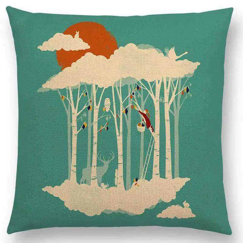 Latest Magical World Unknown Loch Ness  Colorful Pure Curiosity Cushion Cover Sofa Throw Pillow Case Big Octopus Zombie