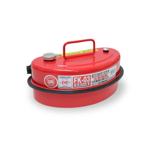 Meltec FK-03 3L Portable Gasoline Can, Fire Service Law Compliant, KHK Galvanized Steel Plate, 0.7mm Thick