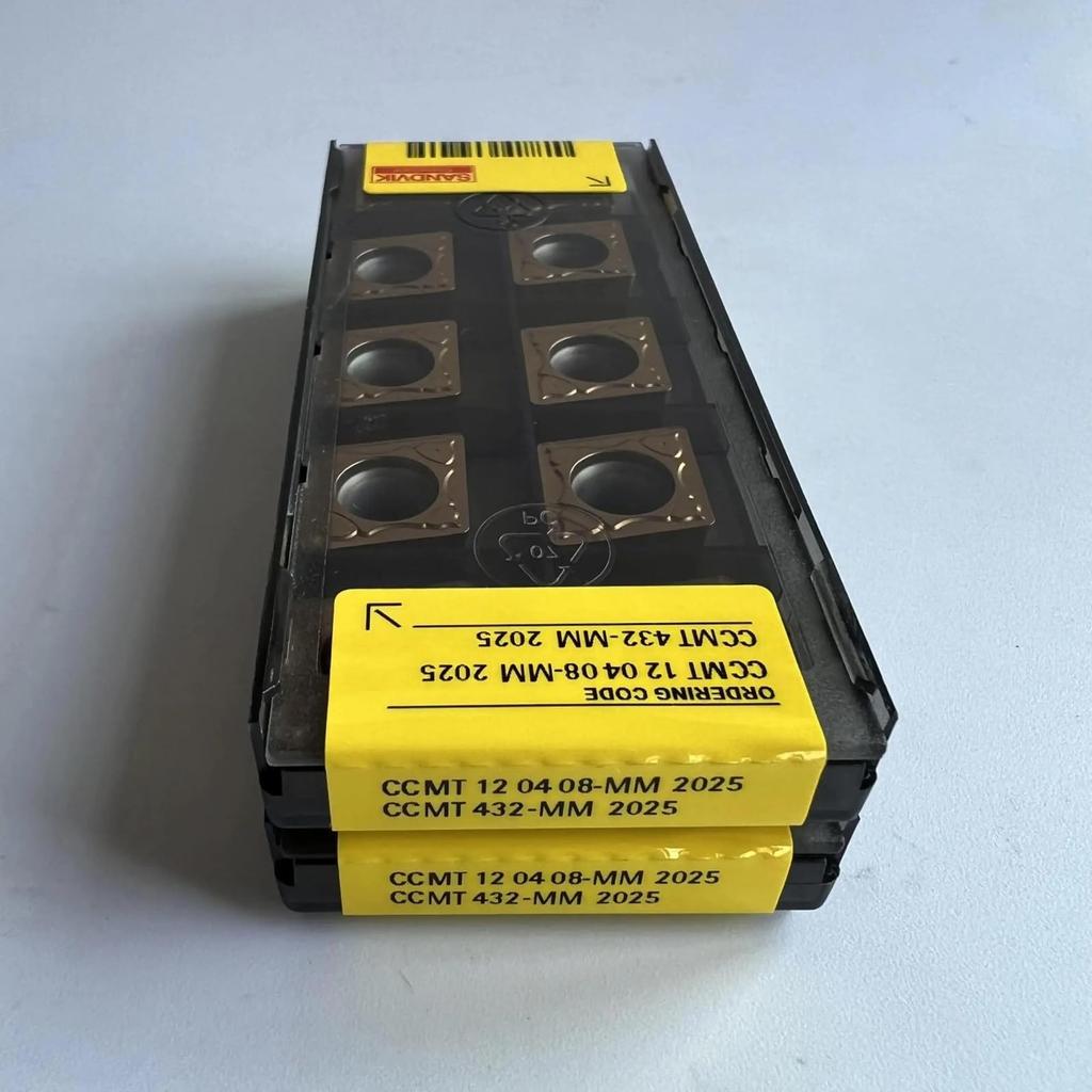 Original Sandvik / CCMT120408-MM 2025 / CNC Lathe Carbide Blade 10 PCS