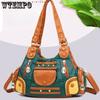 Bag Female Fashion Soft Leather Single Shoulder Crossbody Bag Large Capacity Bag Retro Leisure Bag