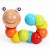 Colorful Wooden Twisty Caterpillar: Educational Toy for Toddlers