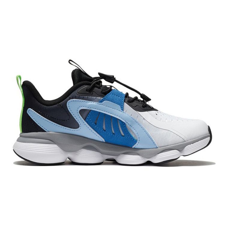 Детские кроссовки Li Ning с нескользящей подошвой, амортизирующие, износостойкие, с эффектом отскока, низкие, для бега, детские кроссовки, бело-синие YKFS008-5