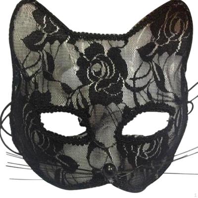Маскарадная маска кошки, Кружевные маски, Маска на пол-лица для маскарадного костюма, Косплея, Вечеринки