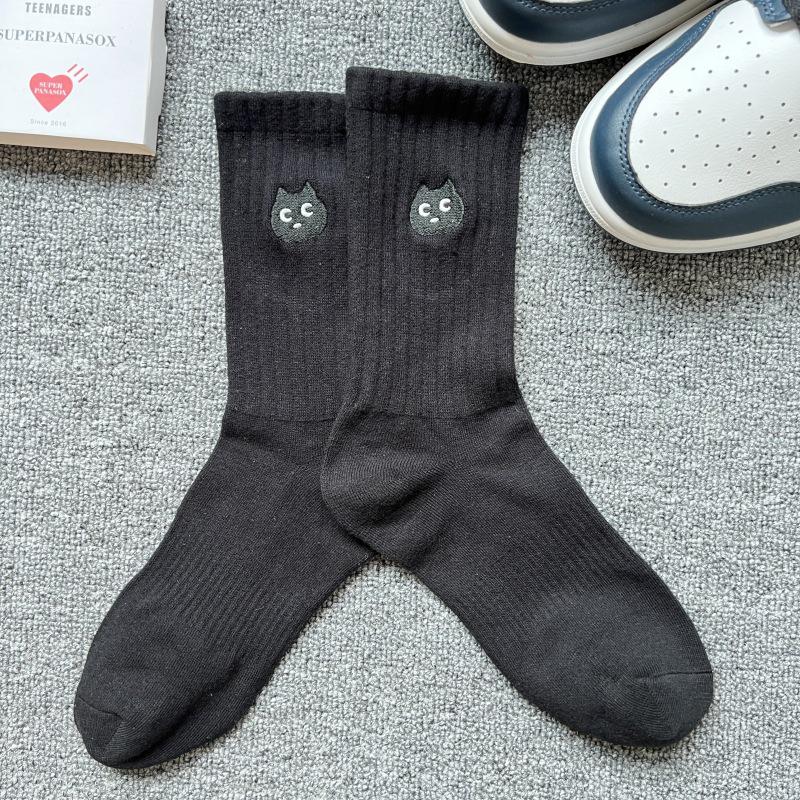 Cityboy Мужские модные носки до середины икры с мультяшной вышивкой - Спортивные носки с влагоотводящим эффектом для осени и зимы