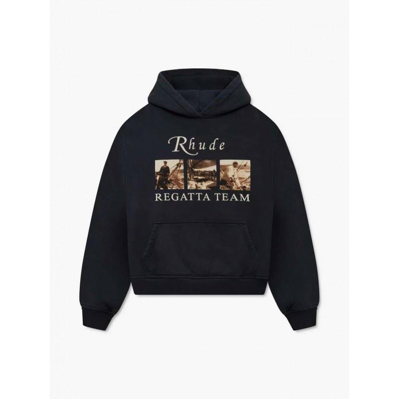 2025 Streetwear Hooded Sweatshirt With Geometric Letter Print Loose Fit Cotton Pullover Men Women
