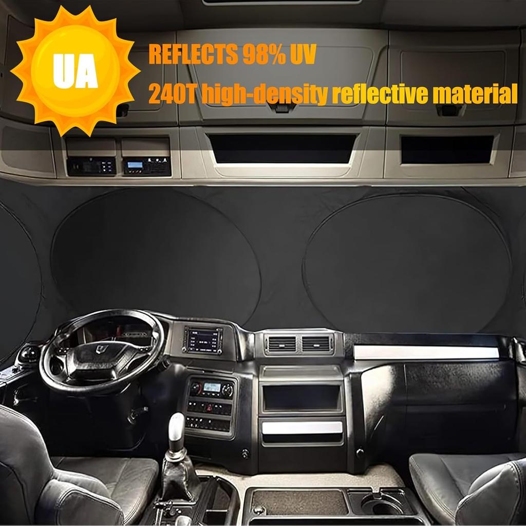 Солнцезащитный козырек для полуприцепа на лобовое и боковое стекло | Высокоплотный солнцезащитный козырек 300T с защитой от УФ-излучения, отражает 98% УФ-лучей, Аксессуары для солнцезащиты полуприцепов, Лучшее для