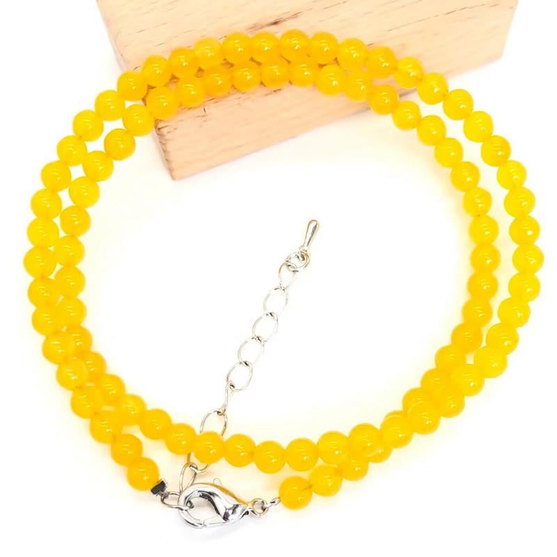 4mm Round Natural quartz Beads Necklace Natural Stone Lobster clasp 15inch Hand Made Neutral DIY Jewelry Making Women gift