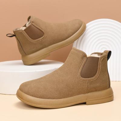 Обработка на заказ зимние бархатные женские хлопковые туфли для внешней торговли, теплые туфли для мам, плоские короткие ботинки, нескользящие зимние ботинки