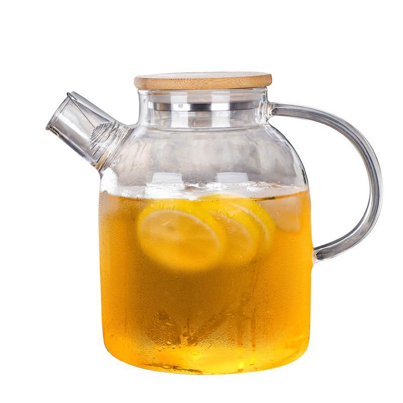 Heat-Resistant Glass Teapot & Cold Water Jug, Explosion-Proof, Large Capacity for Juice or Flower Tea