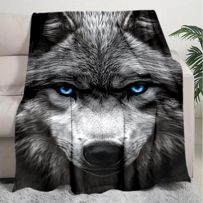 1PC Wolf Elements printed blanket, all season lightweight home office outdoor nap multifunctional blanket A9