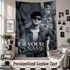 Wall Hanging Tapestry With Custom Name & Text, Alex Warren Decorative Tapestry For Bedroom