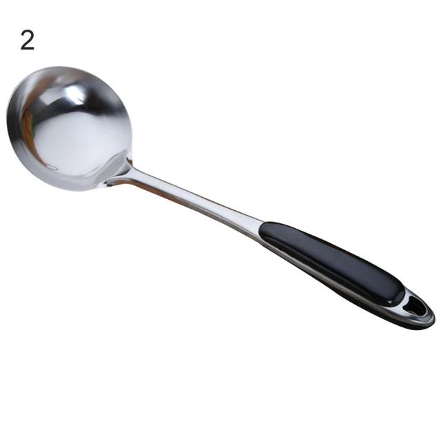 304 Stainless Steel Soup Spoon Colander with Thickened Handle Serving Ladle Flower Leakage Hole Tableware Kitchen Cooking Tool