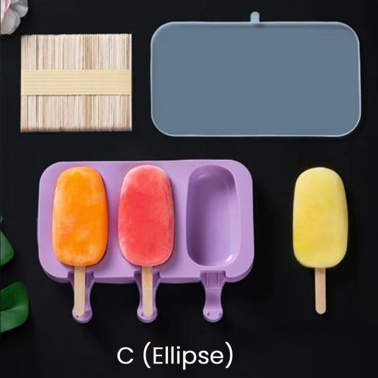 Детские мультяшные формы для мороженого, многоразовые палочки из пищевого силикона, антипригарный дизайн, легко извлекаемая форма для мороженого