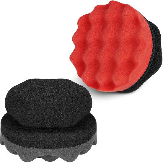 2 Pack Large Tire Shine Applicator Pad, Tire Hex Grip Applicator, Tire Shine Car Detailing Foam Sponge Tool, Reusable Car Cleaning Supplies After Car