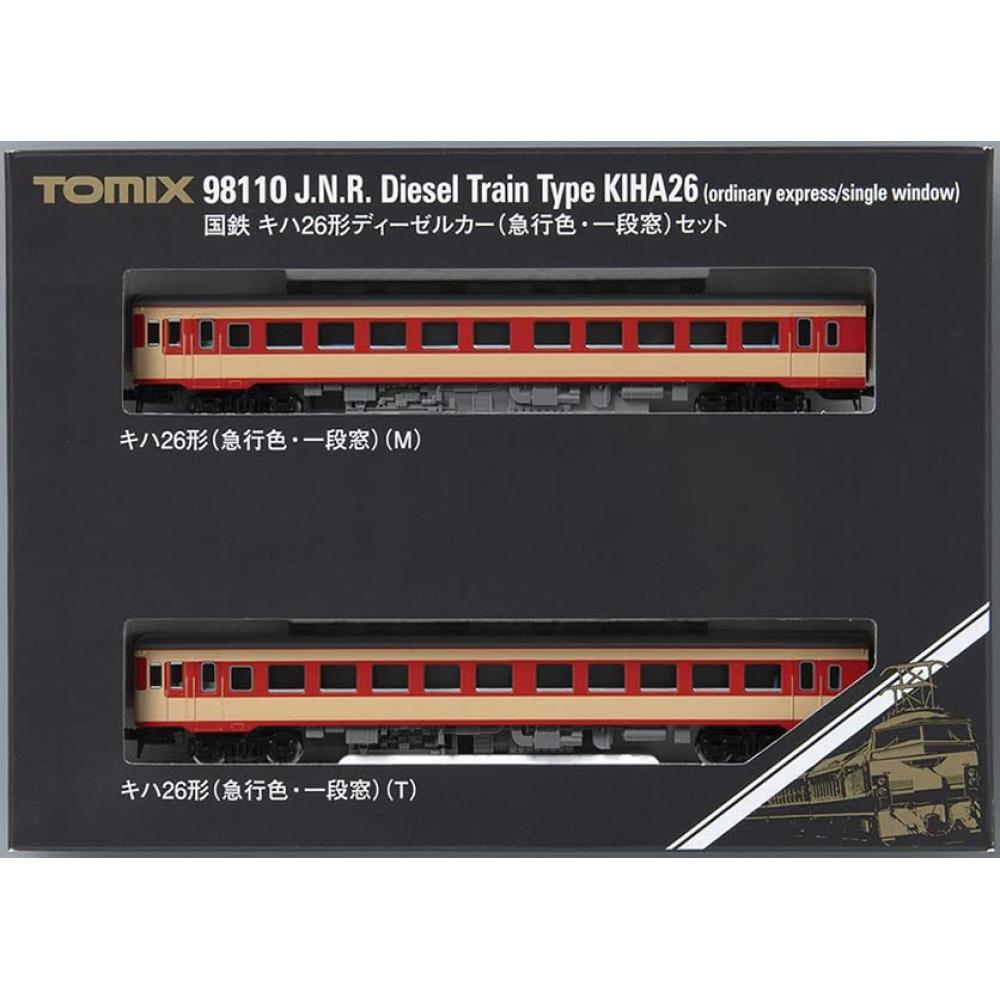 TOMIX N Gauge JNR Kiha 26 Type Express Color Single Window Set 98110 Железнодорожная модель дизельного вагона