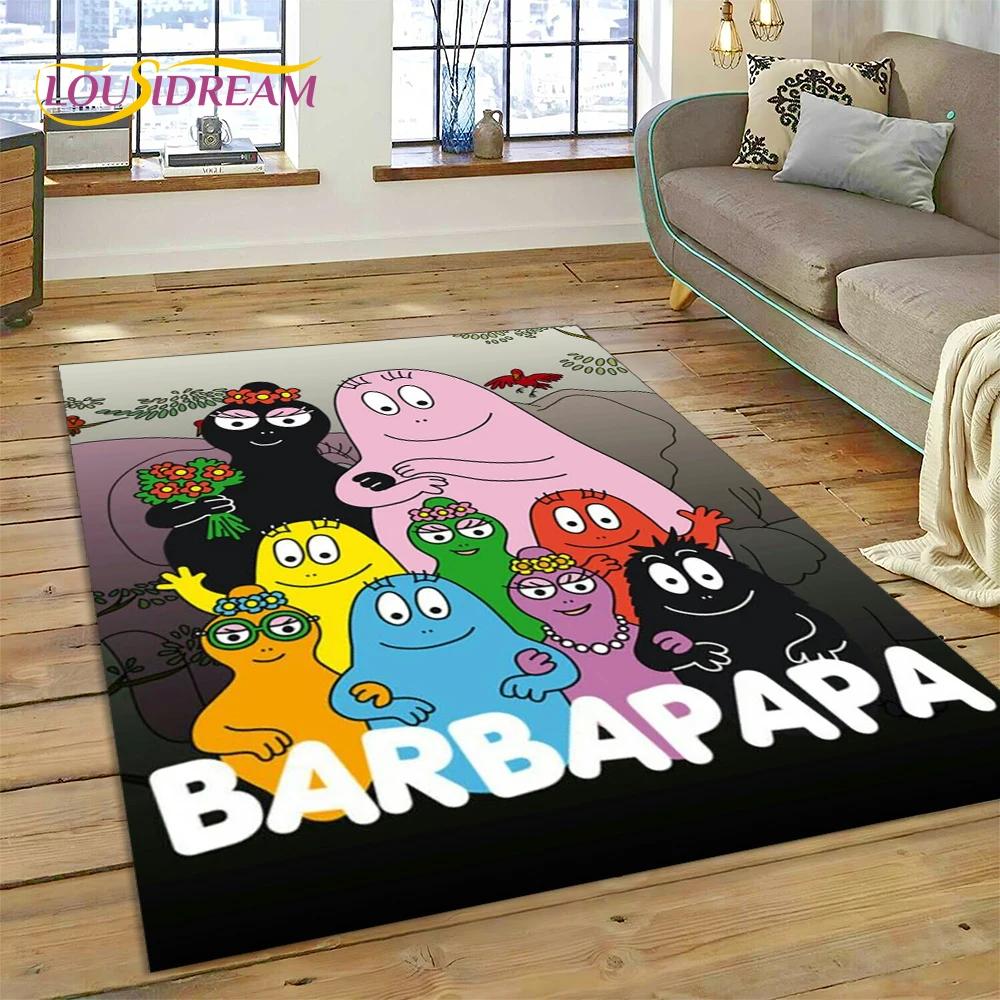 3D мультфильм Les Barbapapa Family HD ковер ковер для гостиной спальни домашний декор, напольный коврик нескользящее украшение для дивана детский подарок