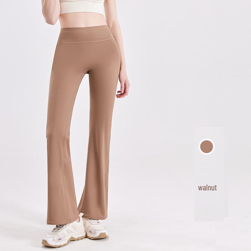 Брюки для йоги с микроклешем и высокой талией - Женские утягивающие, подтягивающие бедра, быстросохнущие фитнес-леггинсы бесшовного дизайна