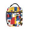 Пит Мондриан De Stijl Термоизолированные Сумки для Ланча в Школу Портативный Ланч-бокс Мужчины Женщины Термосумка для Еды