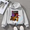 Cartoon Print Autumn/Winter Long-Sleeve Children's Hooded Shirt Five Nights At Freddy's Kids Boys' Sportswear Girls' Casual Top