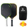 Carbon Fiber Pickleball Paddle Set Outdoor Sport High Elasticity Strong Spin Matte Finish Lightweight Performance