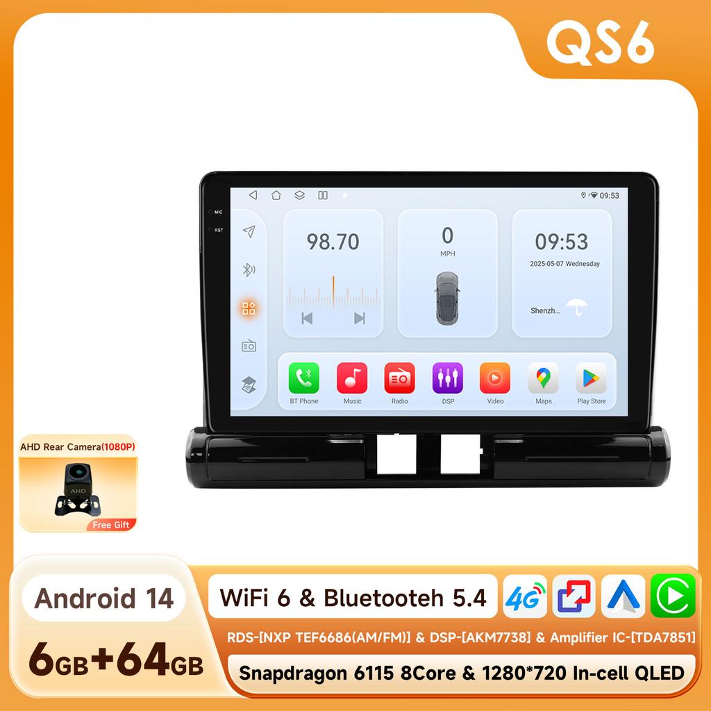 Car Radio for Citroen C4 aircross C3 aircross 2017-2023 Carplay Android Auto 4G DSP Autoradio GPS Stereo RDS by Snapdragon 6115
