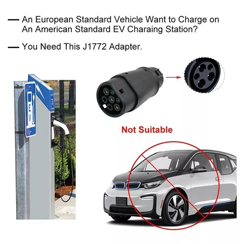 Адаптер EVSE EV, 32A J1772, штекер типа 1–2, адаптер EV, зарядное устройство для электромобилей, автомобильное зарядное устройство