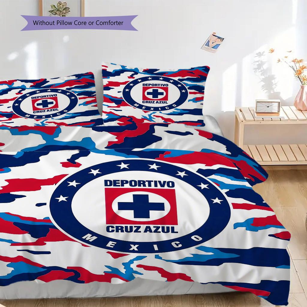 Постельное белье с узором Cruz Azul Комплект одеял Покрывало Наволочка Домашний Декор Подарок на День Рождения (1 пододеяльник + 2 наволочки, без наполнителя)