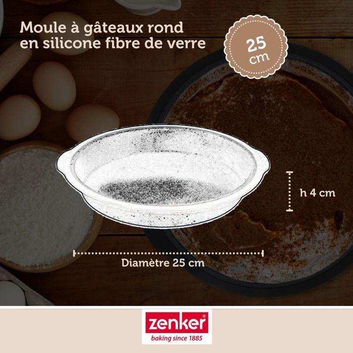 Moule à manqué - ZENKER - Ø 25 cm - Silicone fibre de verre - Noir