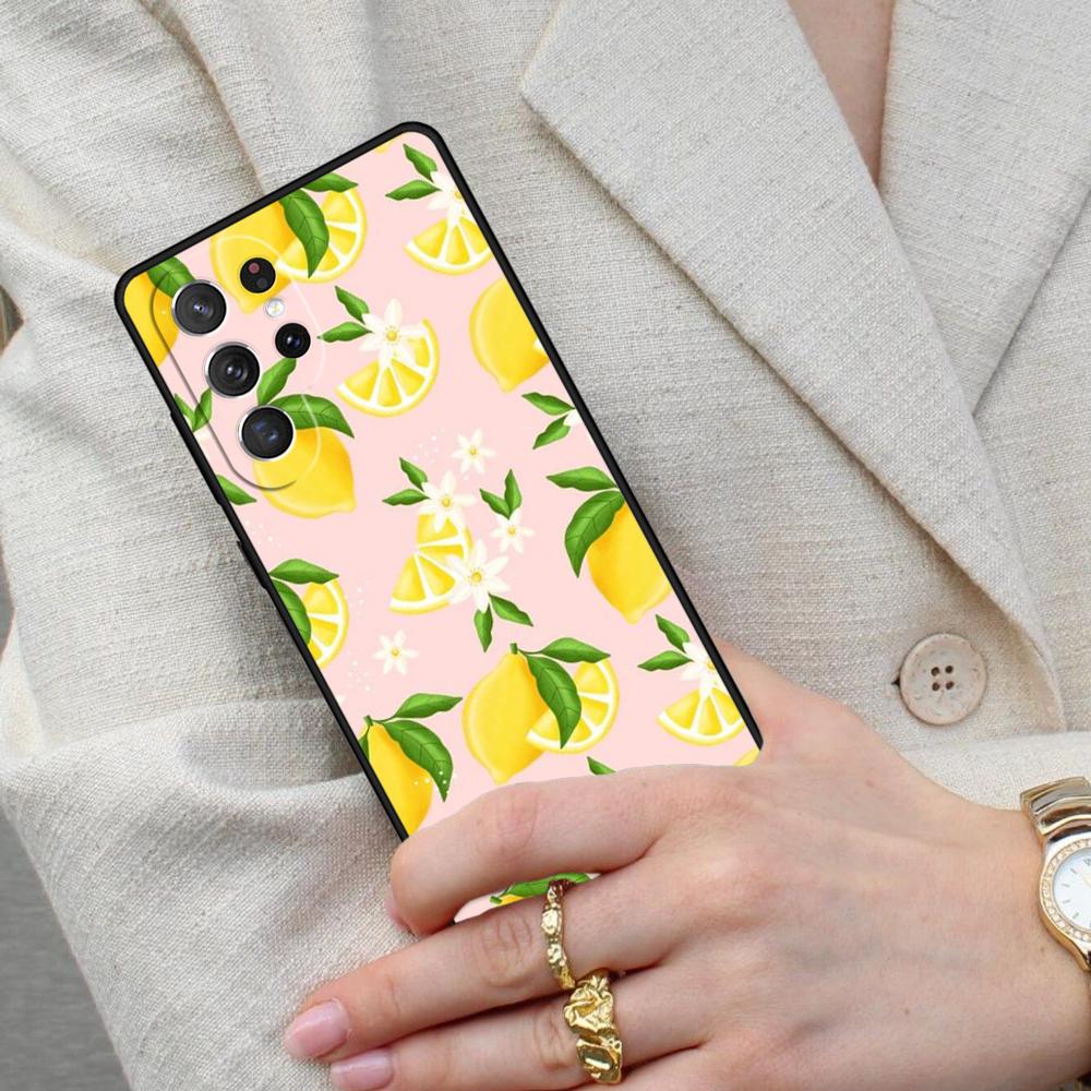 Summer Fruit Lemon Cell Phone Case for Samsung Galaxy S26 Ultra S25 S24 S23 S22 S21 S20 Note10 Cover