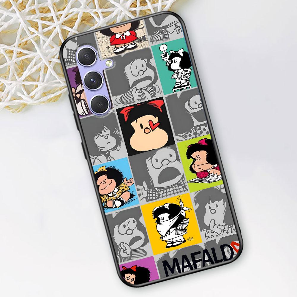 Cute Mafalda Case for Samsung Galaxy A51 A53 A54 A31 A52 A12 A13 A21s A22 A32 A11 A22 A33 A41 A52s A73 A14 A24 TPU Phone Cover