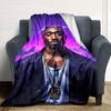 1 шт. Плед в стиле Hip Hop 2Pac, Мягкий, Легкий, Для всех сезонов, Многоцелевой плед для дивана, кровати, офиса и пикников, Французский стиль с культовыми обложками альбомов и цитатами