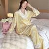 New Gold Pink Velvet Pajamas for Women Winter Solid Color Long Sleeve Warm Pajamas Pajamas Pajamas Gift