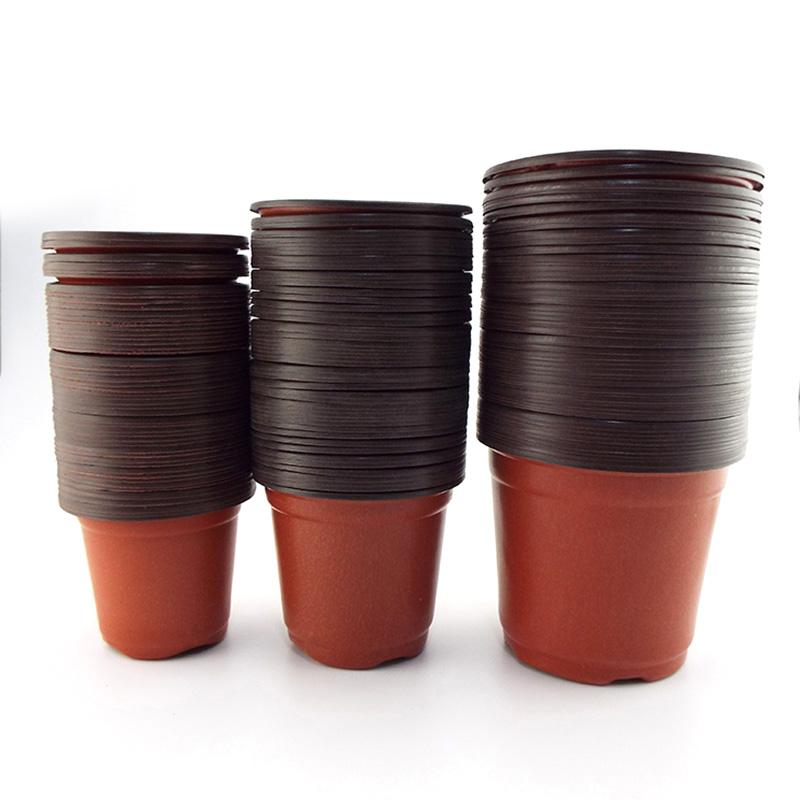 50pcs Plastic Nursery Pot Planter Pots Containers Plant Flower Starting Planting Tray Grow Box for Home Garden Supplies