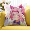 Haru UUrara UUmamusume   Various Sizes Square Pillow Case For Car Home Bedchamber Decor