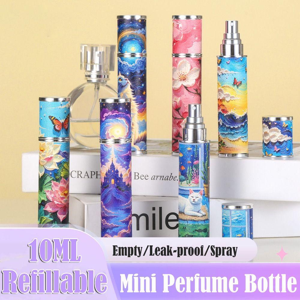 Многоразовый мини-флакон для духов, флакон-атомайзер для духов из ПУ кожи для путешествий, косметический дозатор